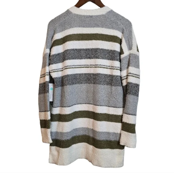 Pink Clover Womens Millicent Long Sleeve Cardigan Multicolor Stripped Medium New - Picture 4 of 11